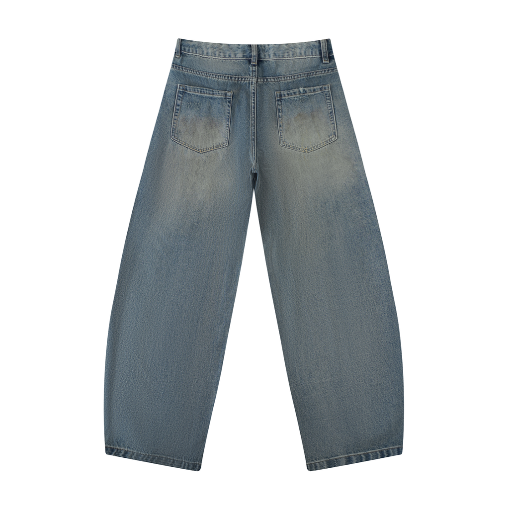 Men's Distressed Barrel Leg Jeans