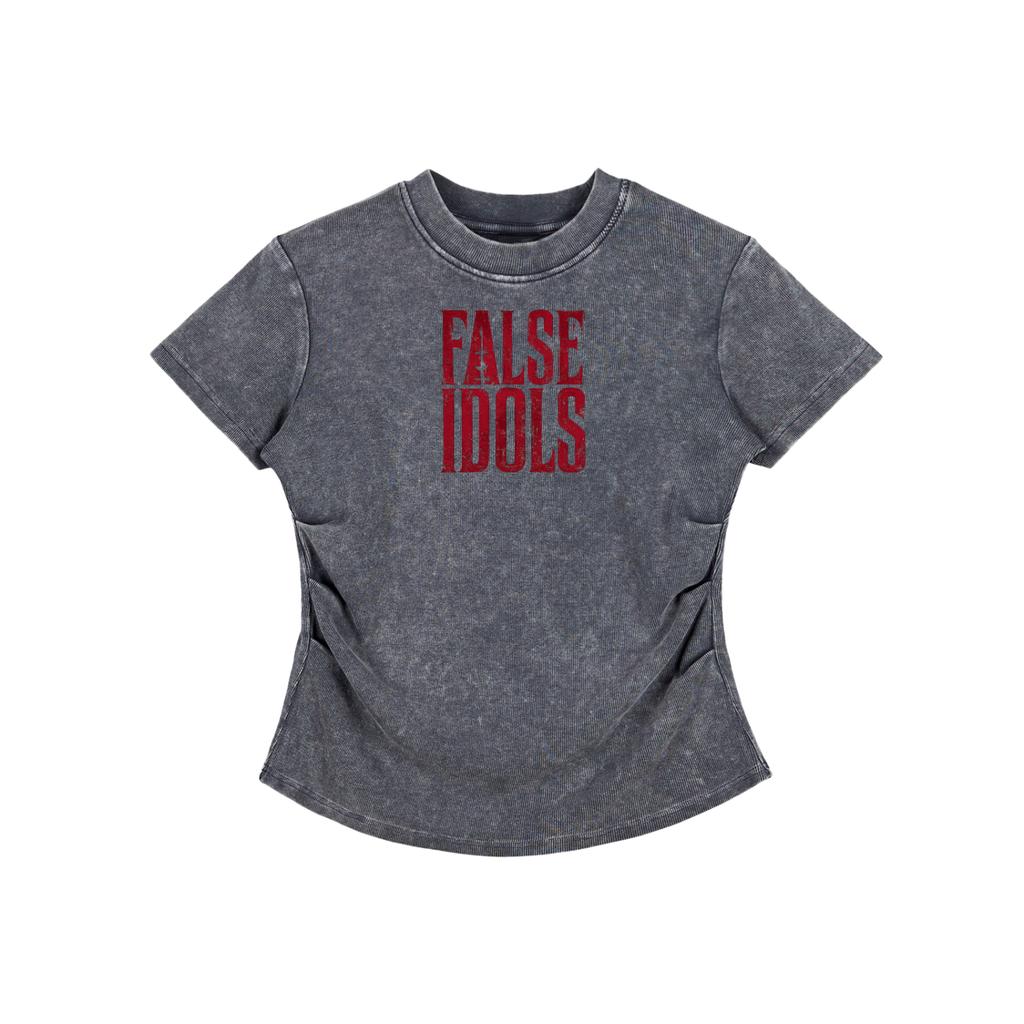 Vintage Washed Bodycon Cotton T-Shirt