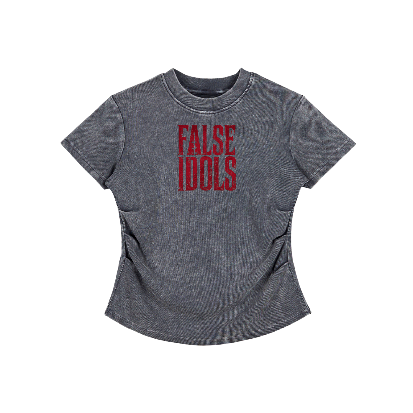 Vintage Washed Bodycon Cotton T-Shirt