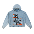 Vintage Washed Frayed-Hem Hoodie