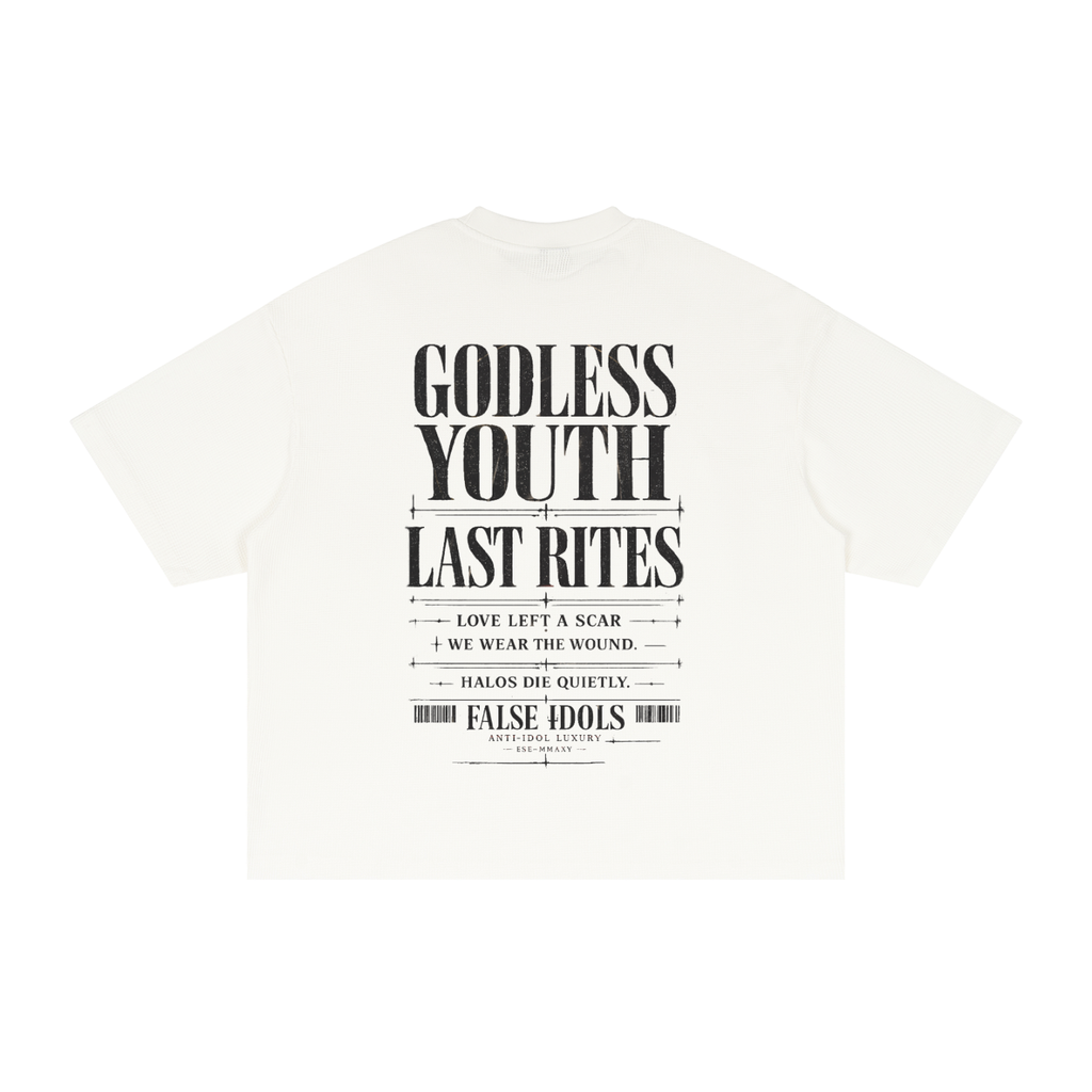 Textured Waffle Washed Boxy T-Shirt