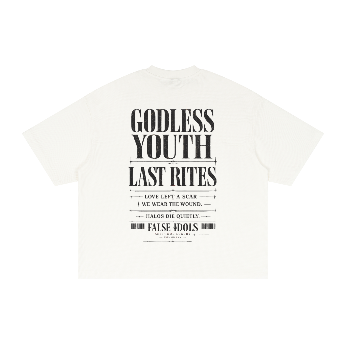 Textured Waffle Washed Boxy T-Shirt