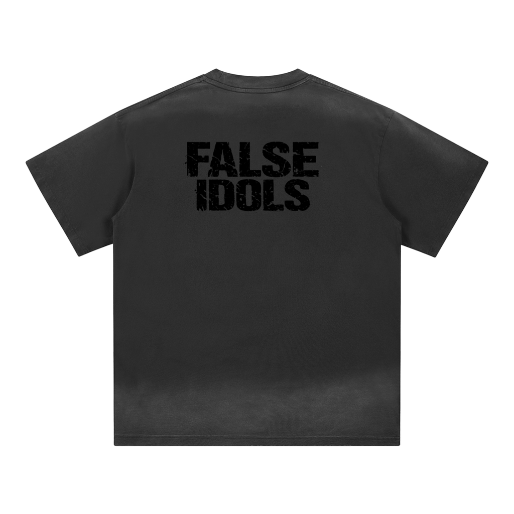 Petite Crew Neck Sunfade Edge T-Shirt