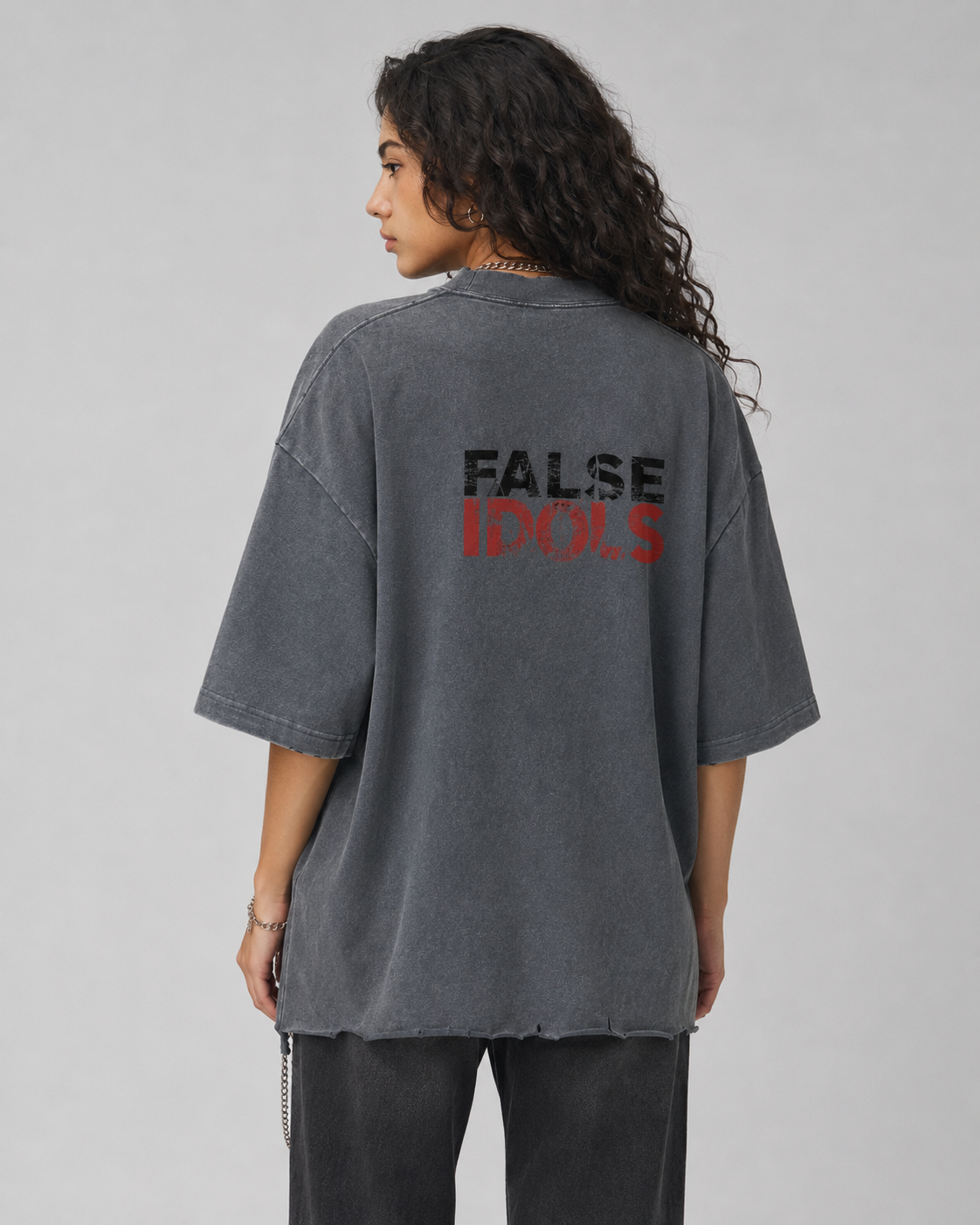 Snow Wash Raw-Hem Boxy T-shirt