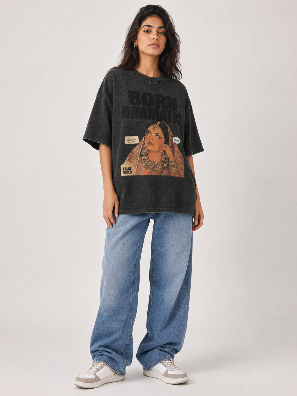 Textured Waffle Washed Boxy T-Shirt