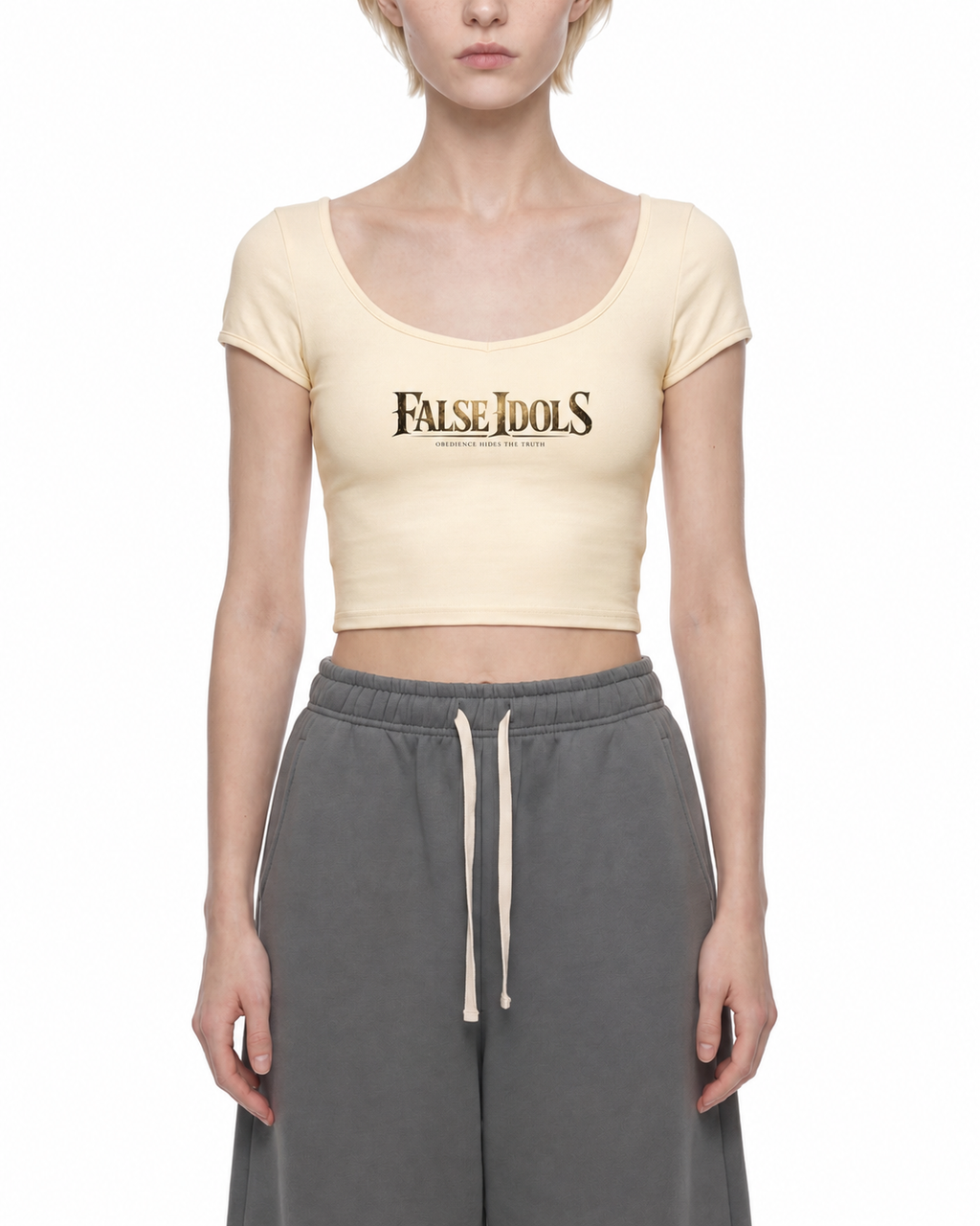 Women's Slim Cap Sleeve Crop T-Shirt
