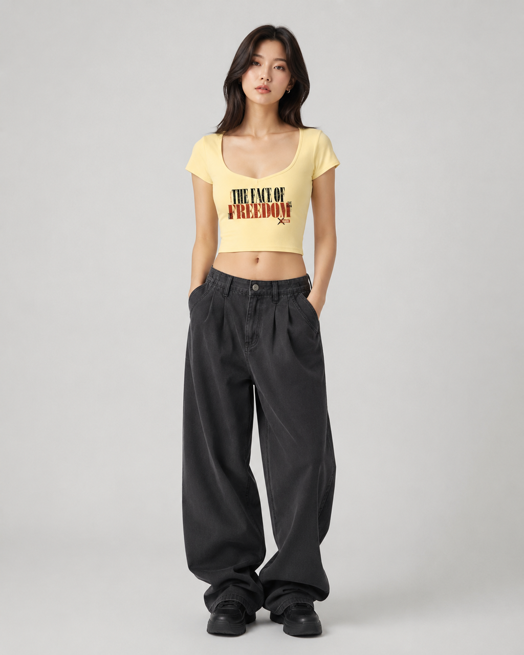 Women's Slim Cap Sleeve Crop T-Shirt