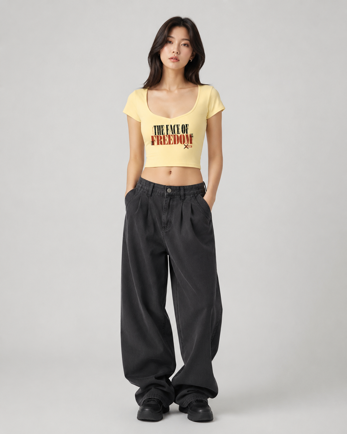 Women's Slim Cap Sleeve Crop T-Shirt