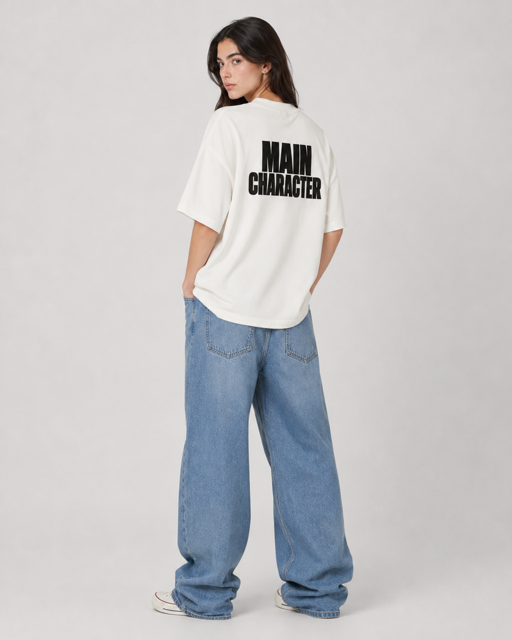 Textured Waffle Washed Boxy T-Shirt