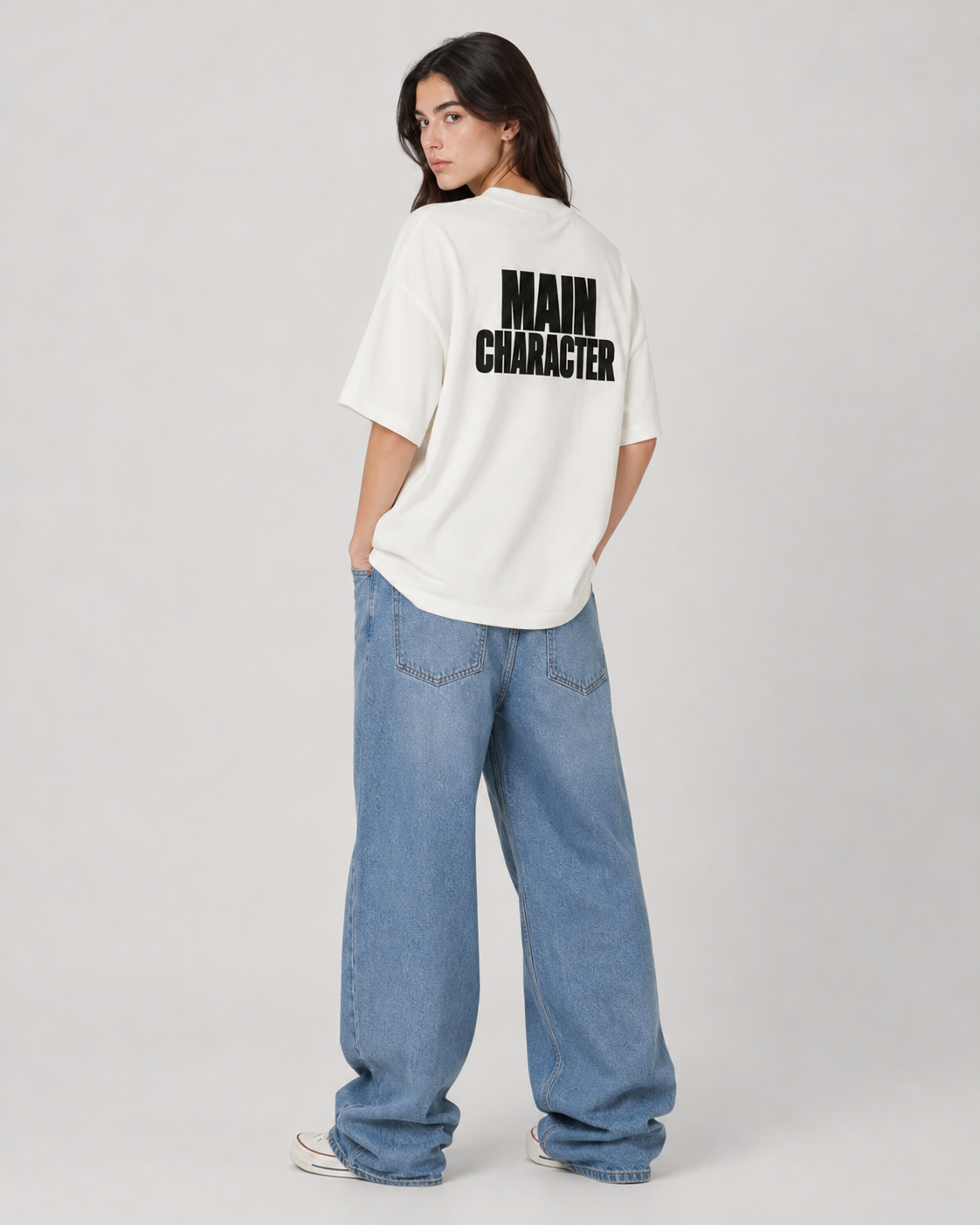Textured Waffle Washed Boxy T-Shirt