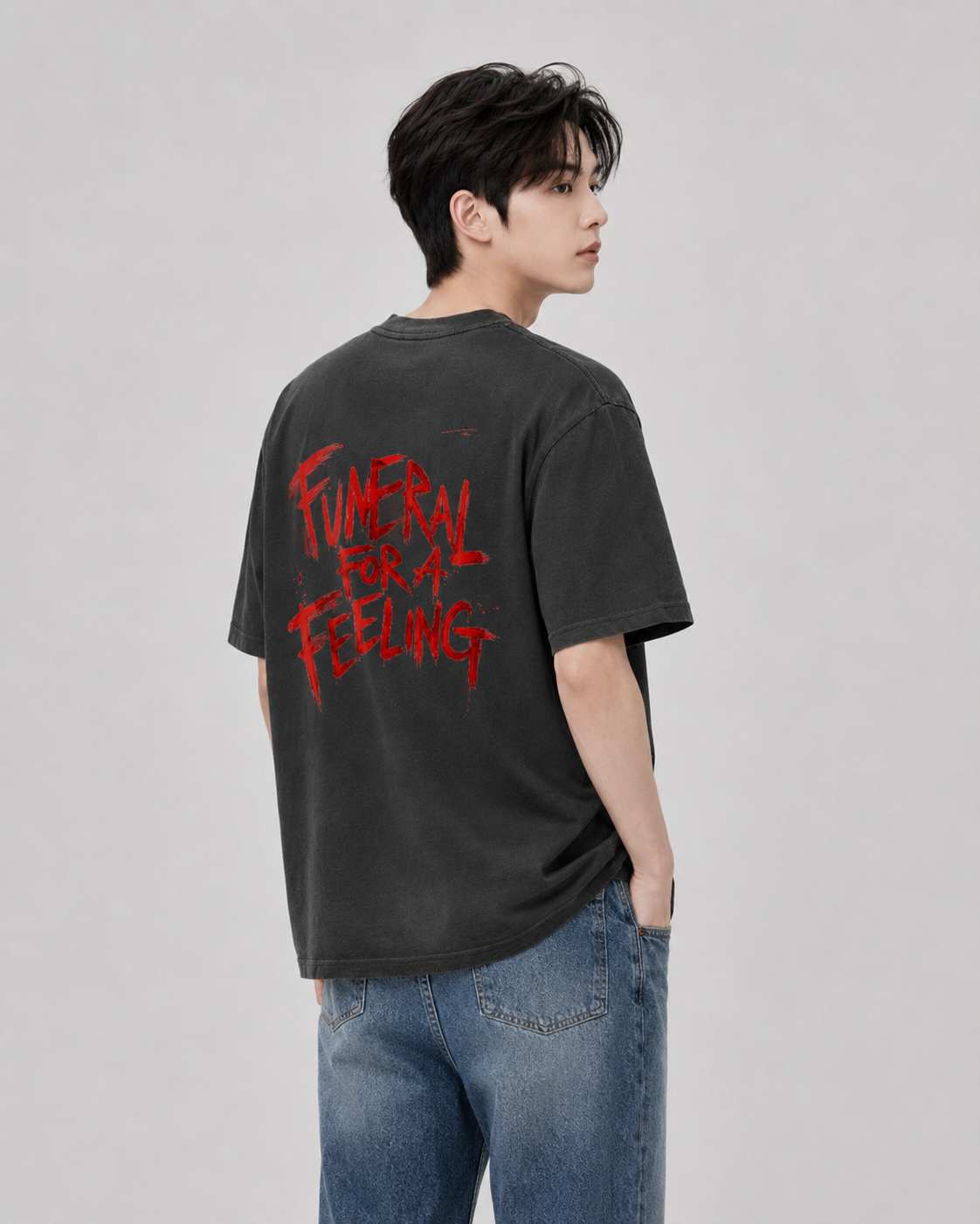 Unisex Crew Neck Sunfade Edge T-Shirt