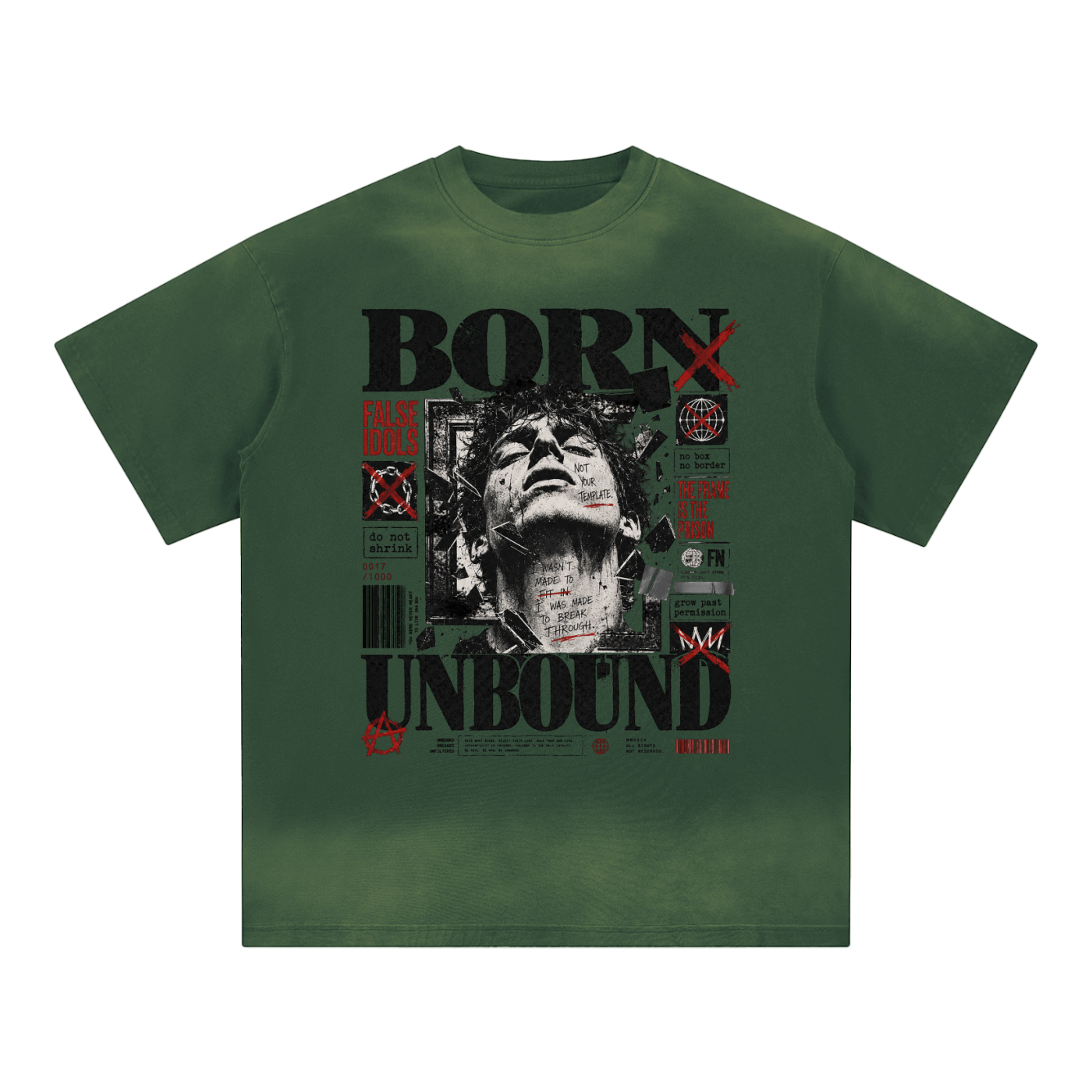 Petite Crew Neck Sunfade Edge T-Shirt