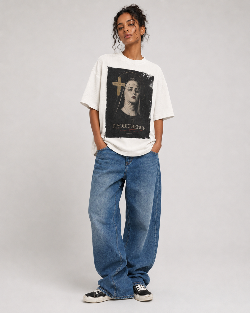 Textured Waffle Washed Boxy T-Shirt