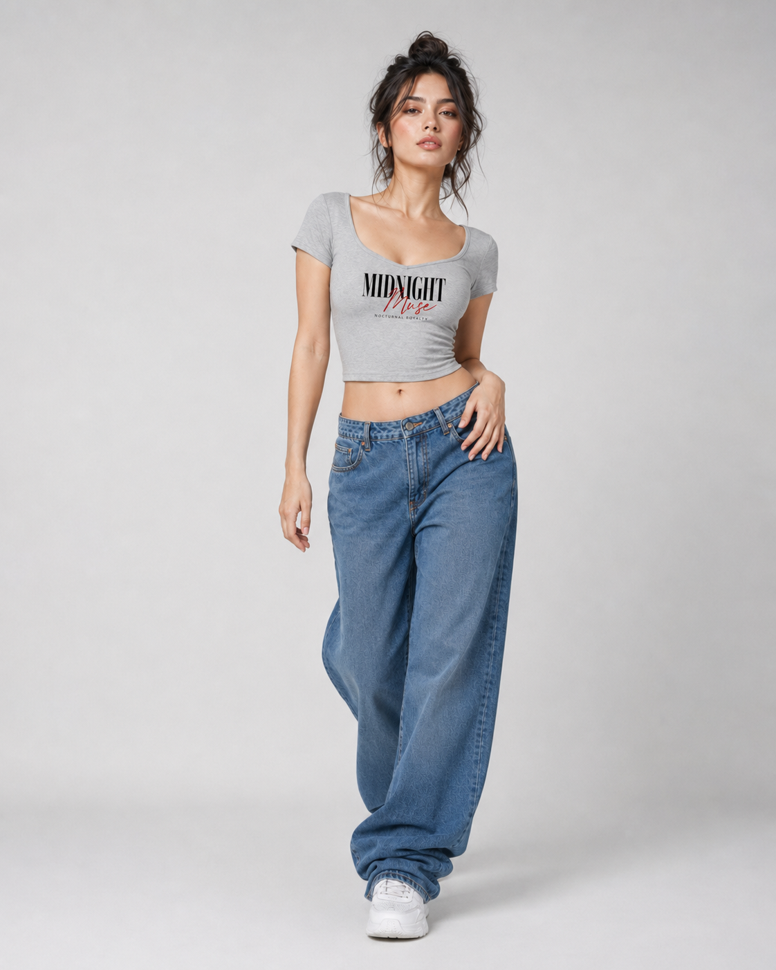 Women's Slim Cap Sleeve Crop T-Shirt