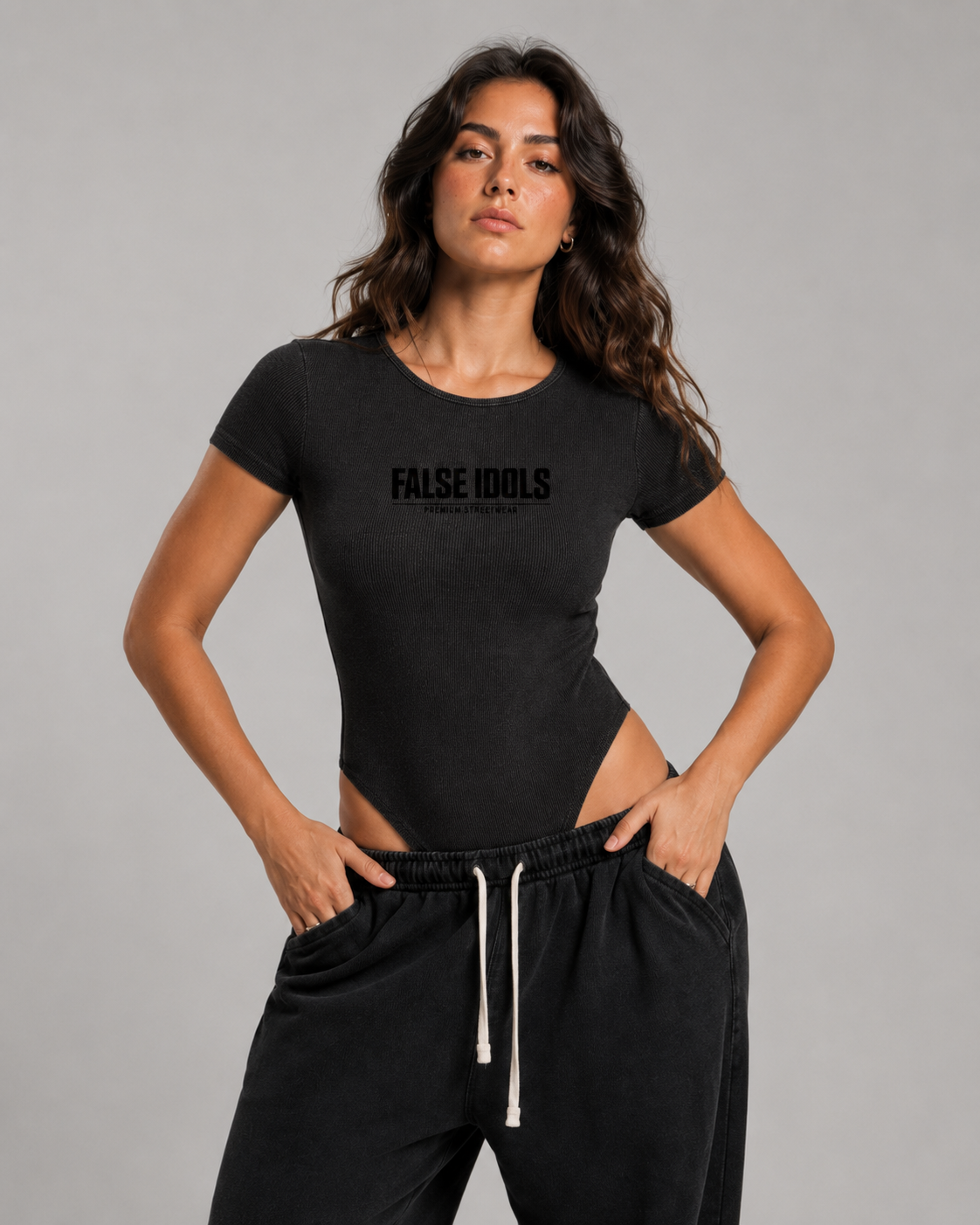 Women's Mineral Wash Crewneck Bodysuit