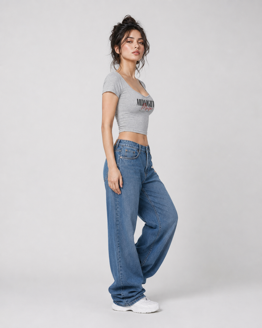 Women's Slim Cap Sleeve Crop T-Shirt