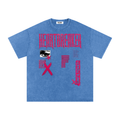 Snow Washed Oversized Cotton T-Shirt