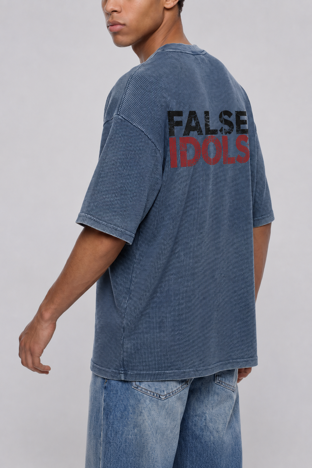 Textured Waffle Washed Boxy T-Shirt