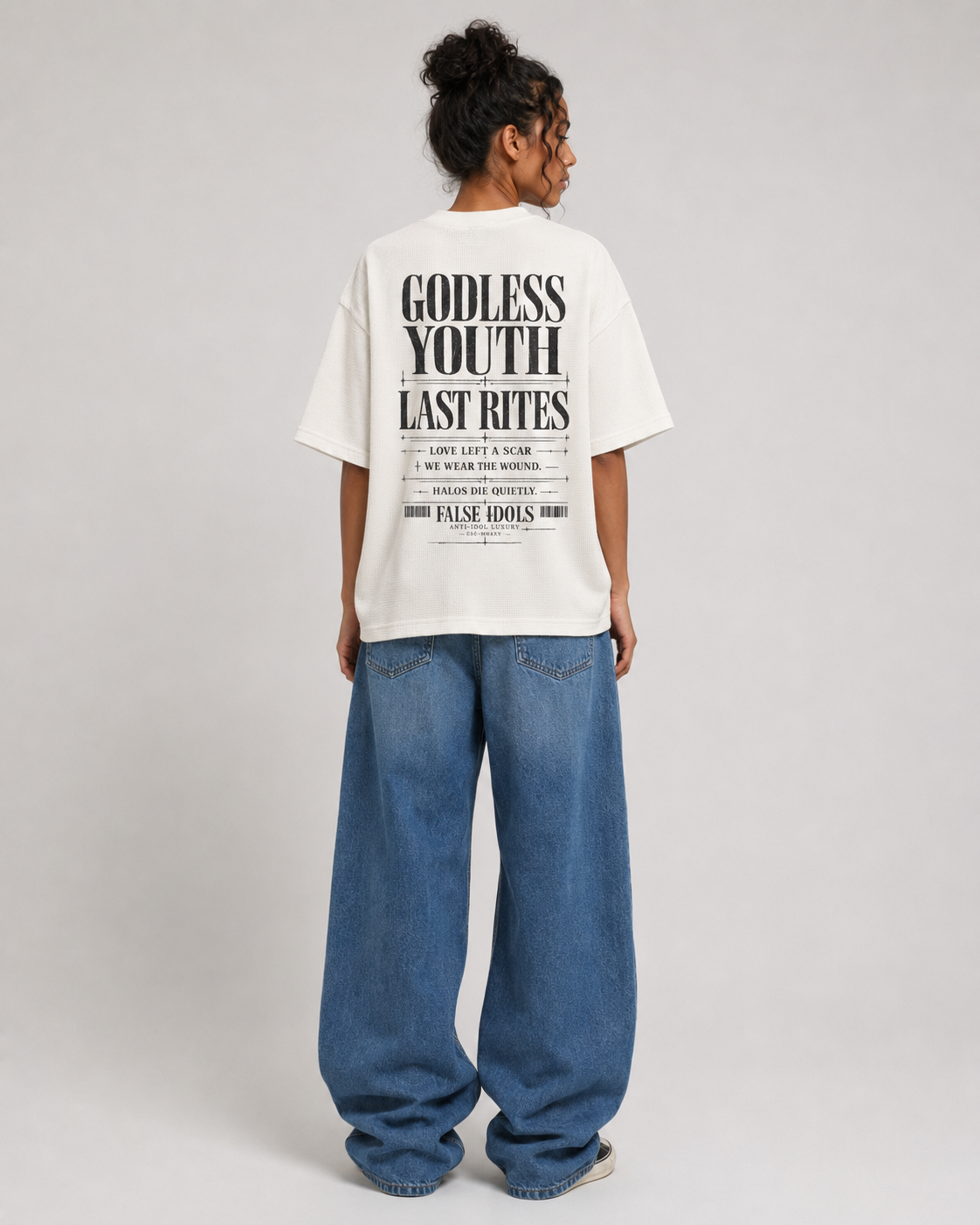 Textured Waffle Washed Boxy T-Shirt