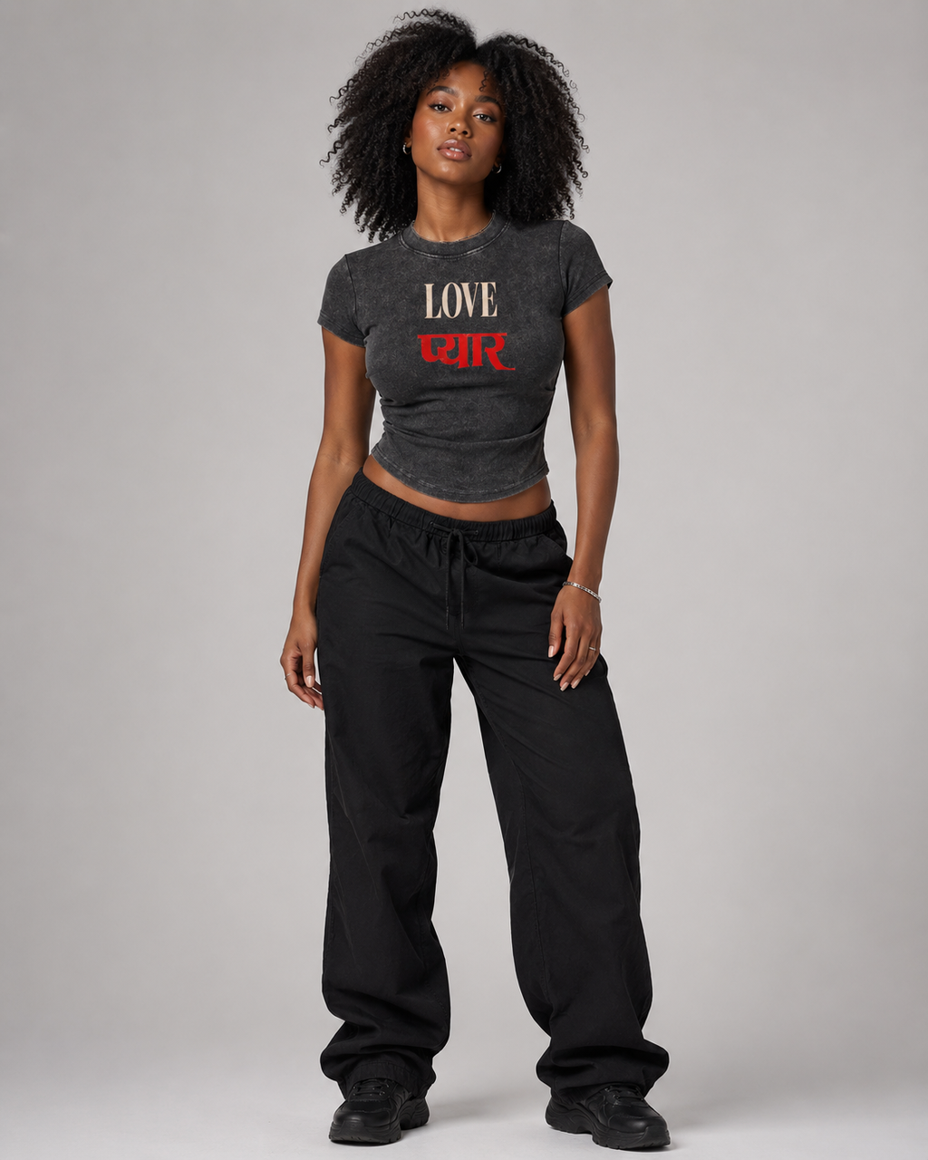 Vintage Washed Bodycon Cotton T-Shirt