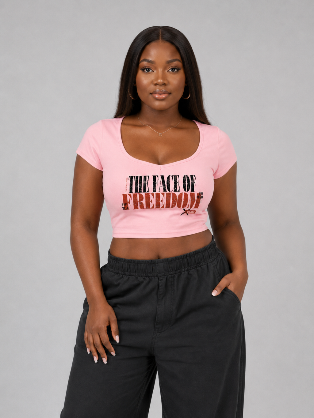 Women's Slim Cap Sleeve Crop T-Shirt