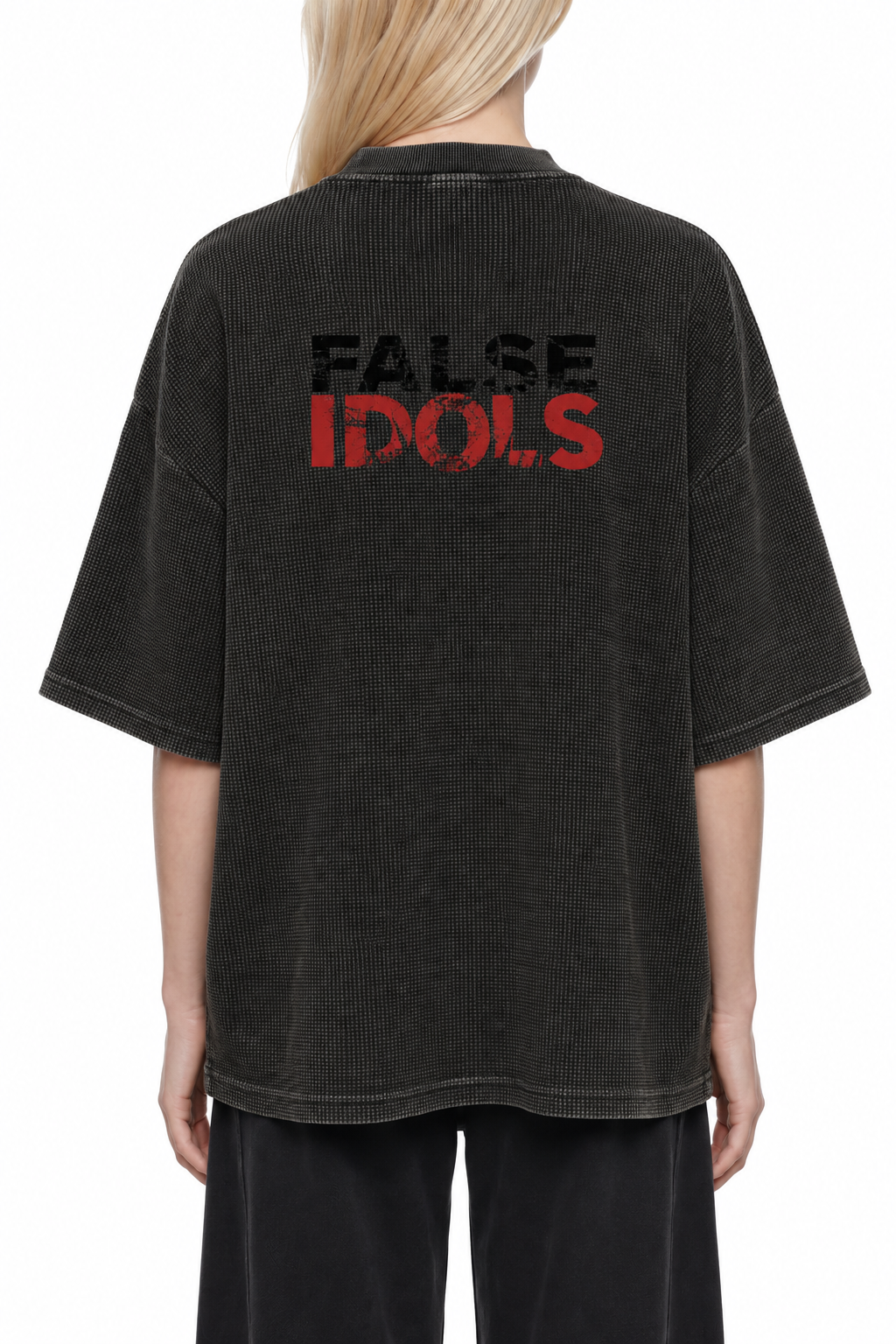 Textured Waffle Washed Boxy T-Shirt