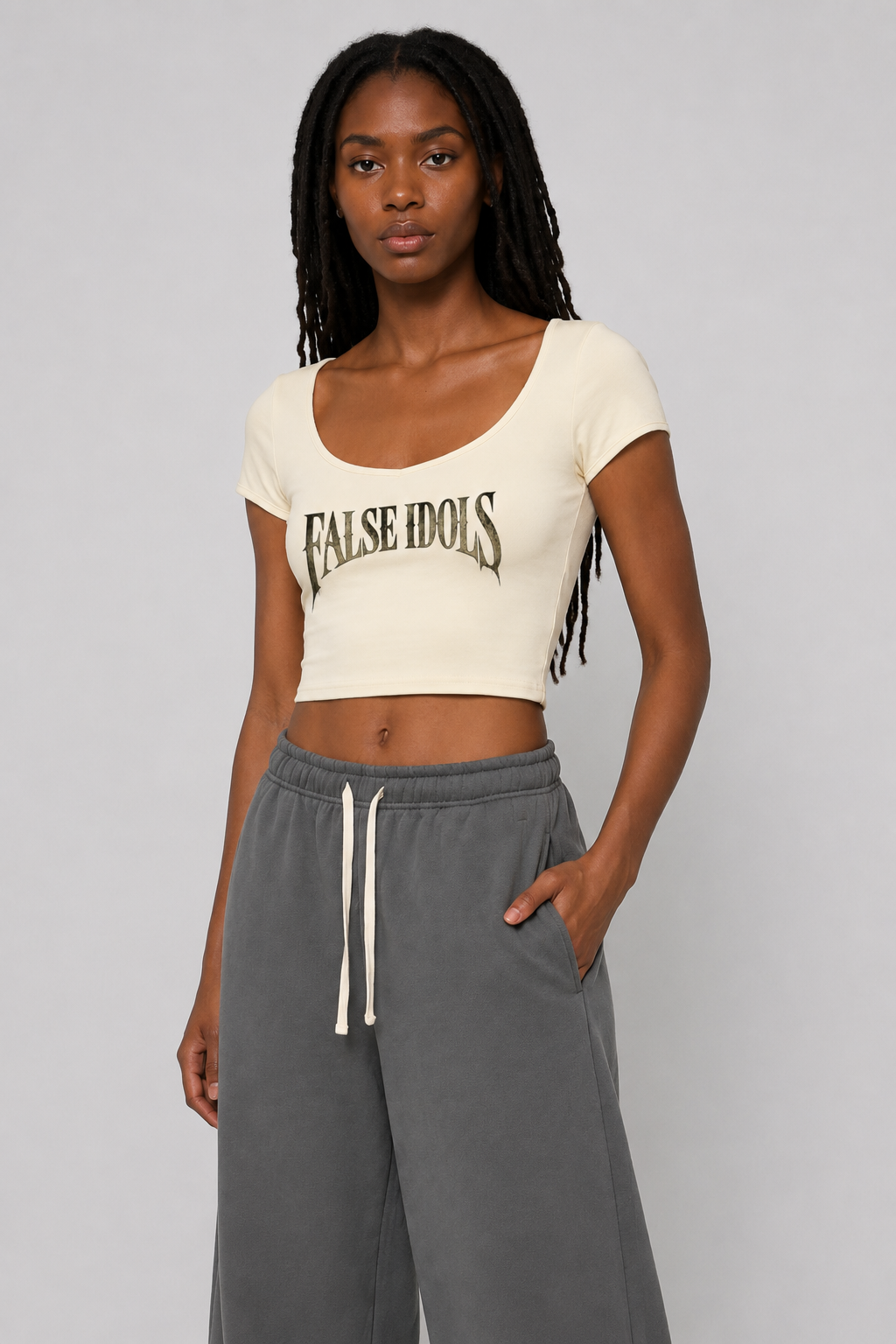 Women's Slim Cap Sleeve Crop T-Shirt