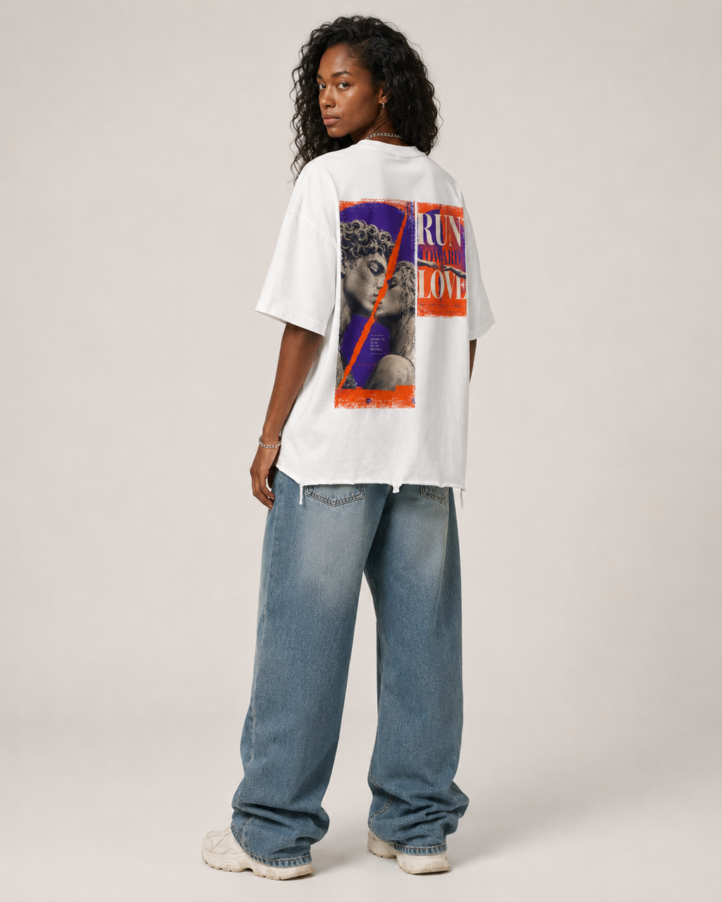 Snow Wash Raw-Hem Boxy T-shirt