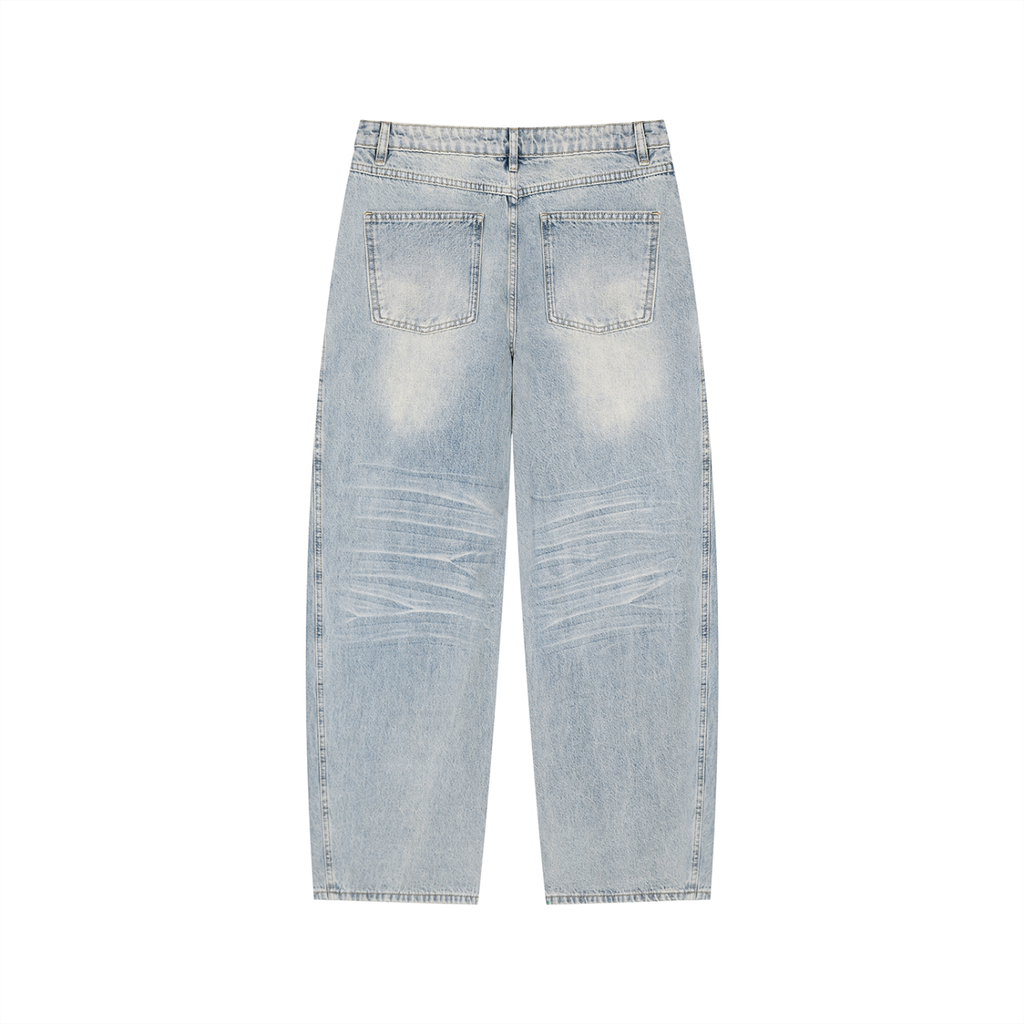 Men’s Enzyme Wash Wide Leg Jeans