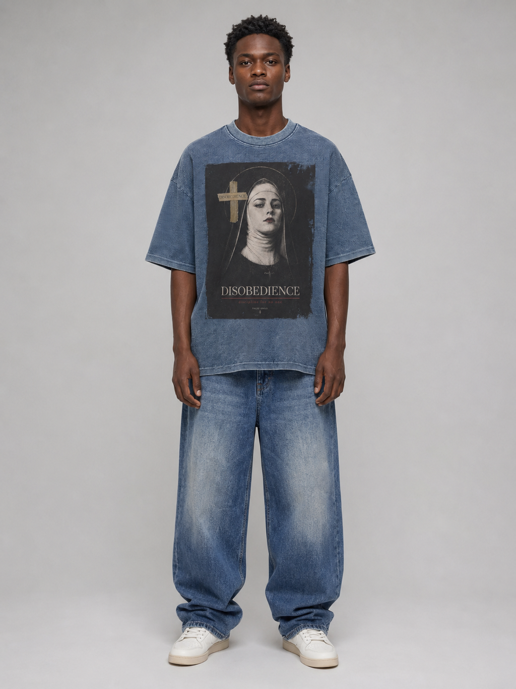 Textured Waffle Washed Boxy T-Shirt
