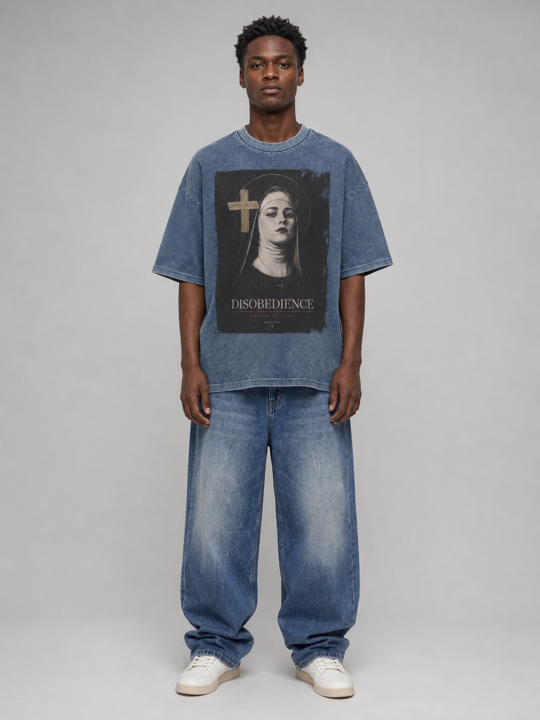Textured Waffle Washed Boxy T-Shirt