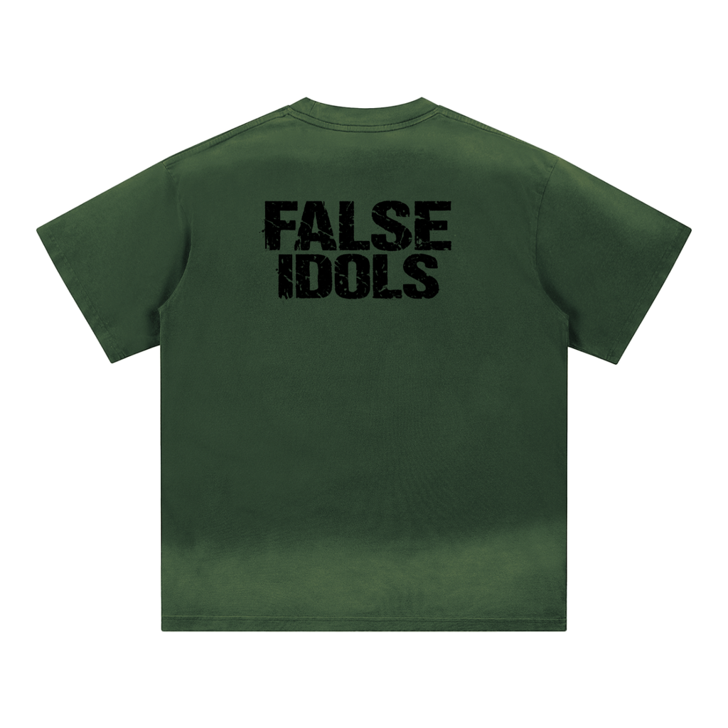 Petite Crew Neck Sunfade Edge T-Shirt