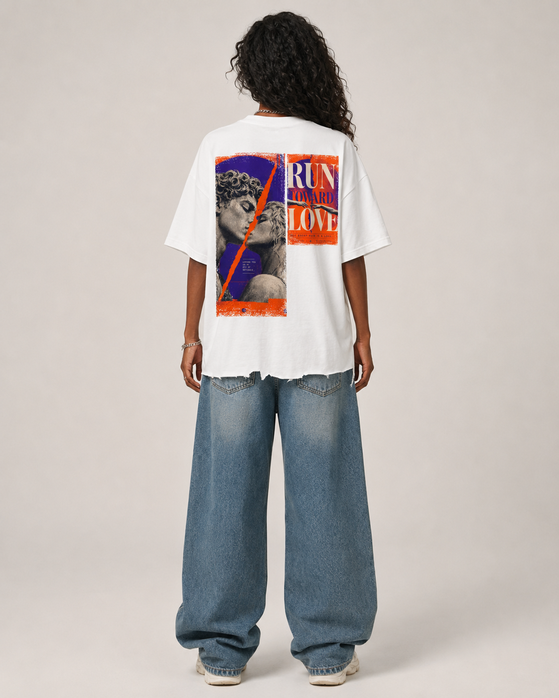 Snow Wash Raw-Hem Boxy T-shirt