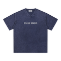 Snow Washed V-Neck Cotton T-Shirt