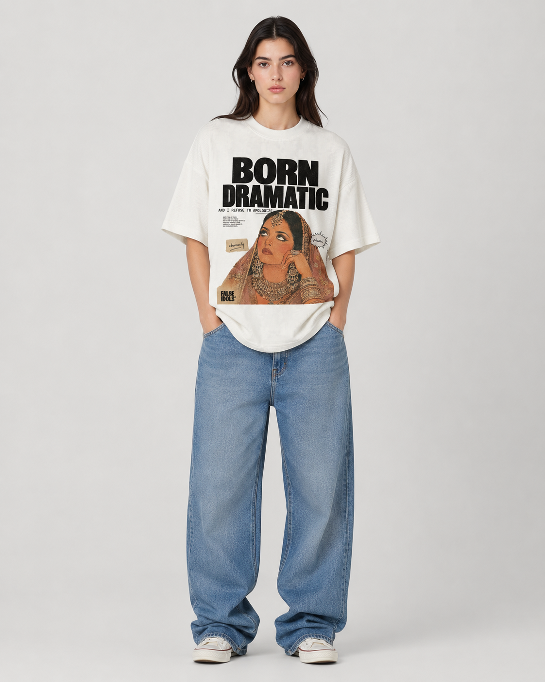 Textured Waffle Washed Boxy T-Shirt