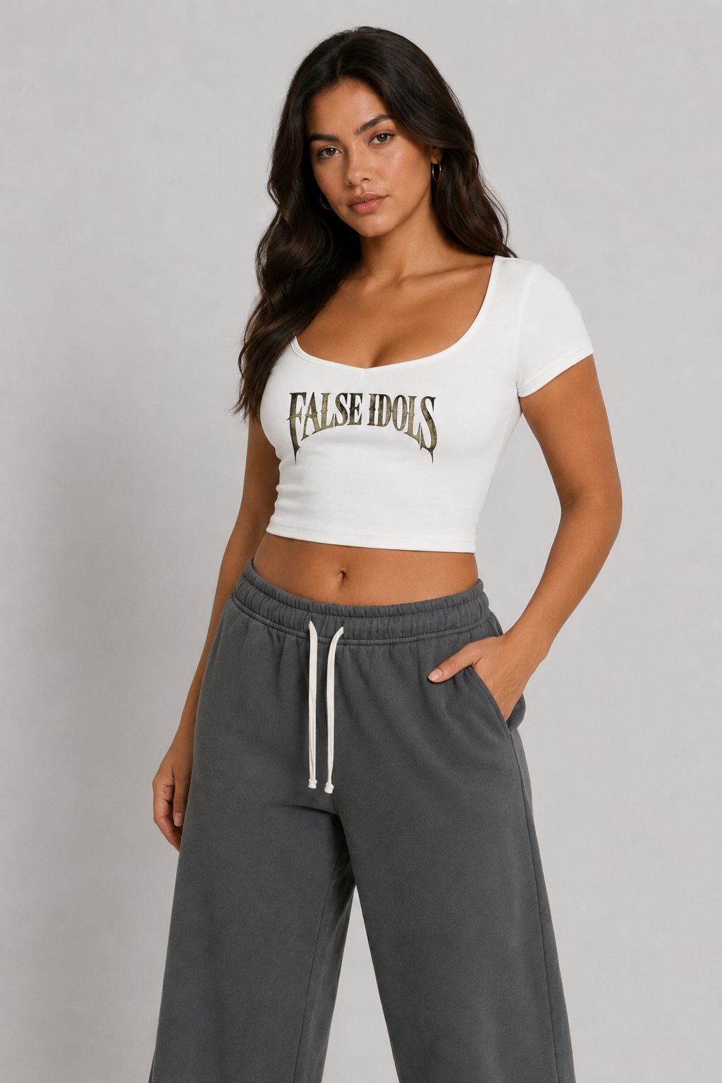 Women's Slim Cap Sleeve Crop T-Shirt