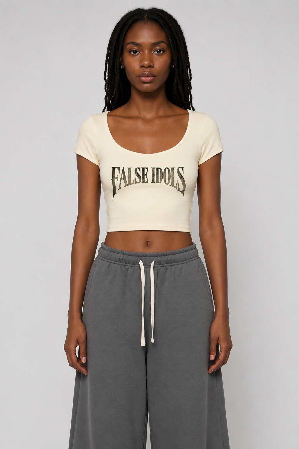Women's Slim Cap Sleeve Crop T-Shirt