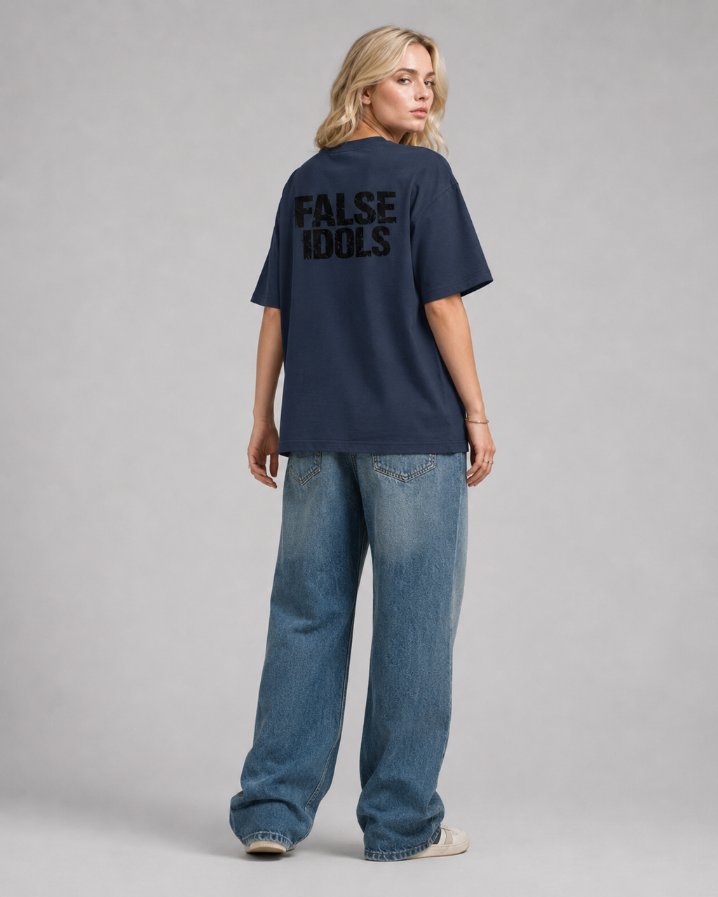 Petite Crew Neck Sunfade Edge T-Shirt