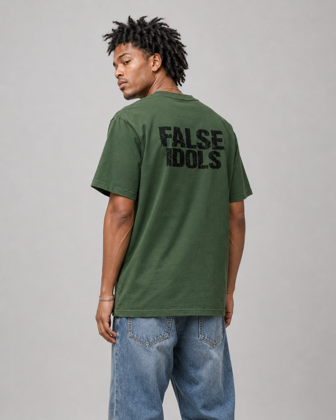 Petite Crew Neck Sunfade Edge T-Shirt