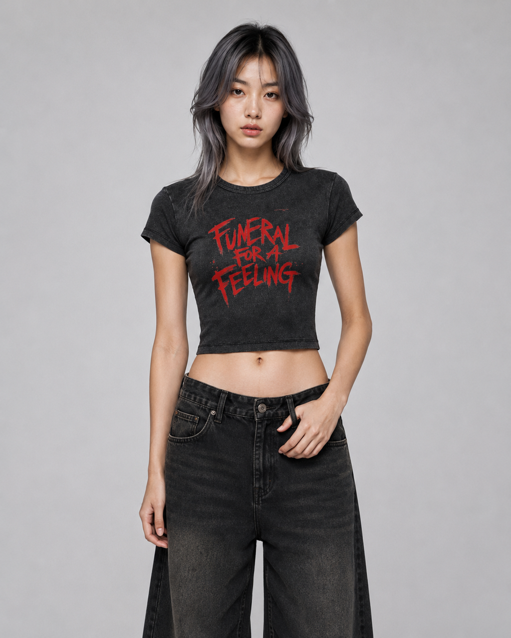 Snow Washed Crop Top