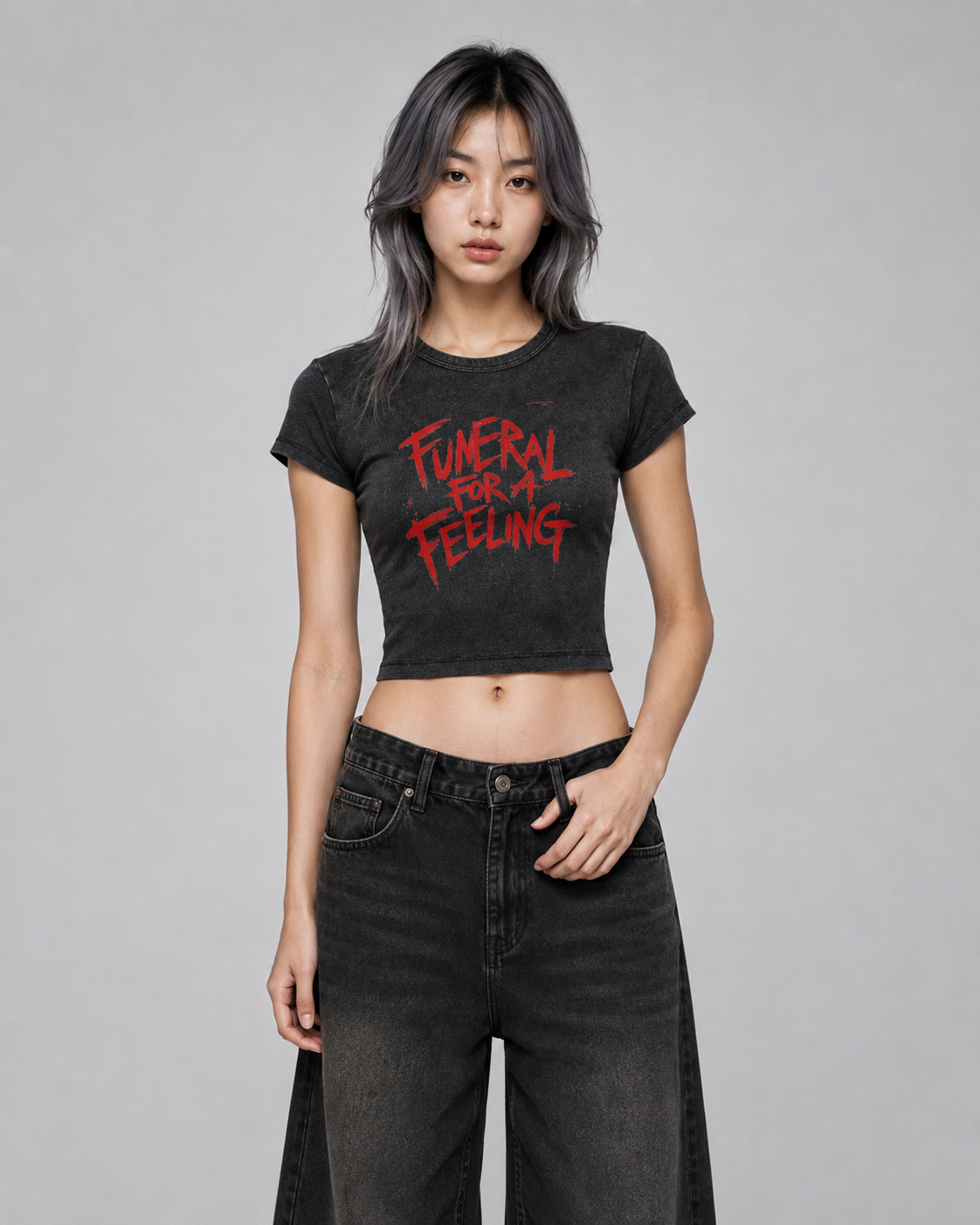 Snow Washed Crop Top
