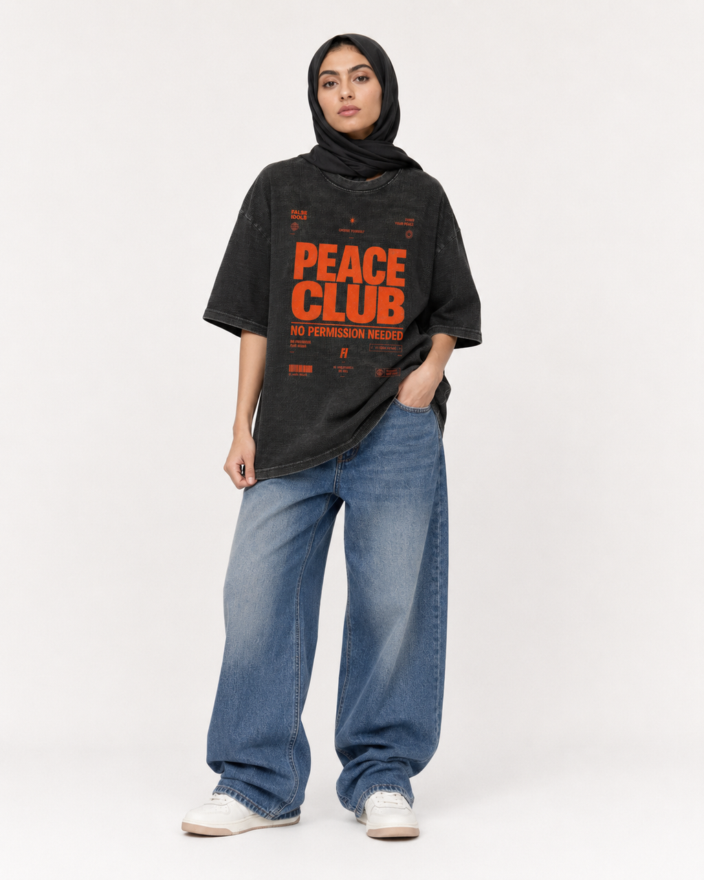 Textured Waffle Washed Boxy T-Shirt