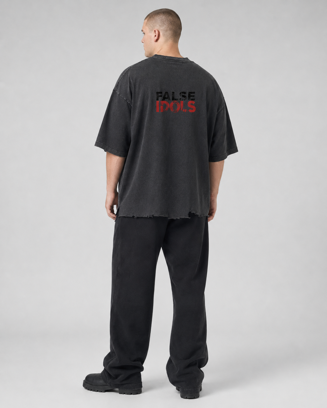 Snow Wash Raw-Hem Boxy T-shirt