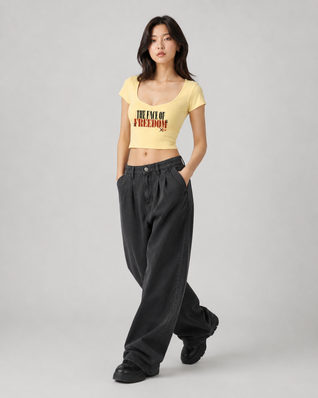 Women's Slim Cap Sleeve Crop T-Shirt