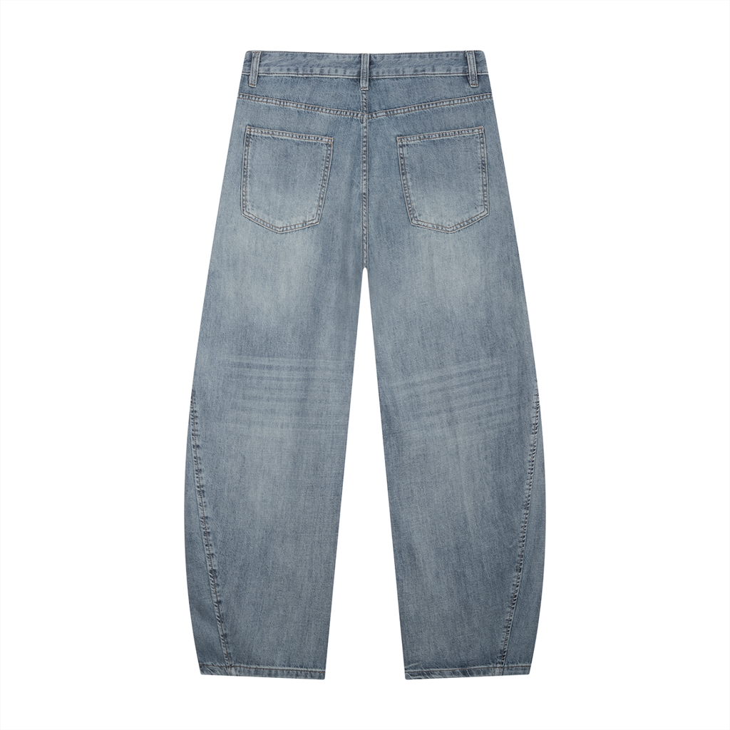 Men's Vintage Wash Barrel Leg Jeans