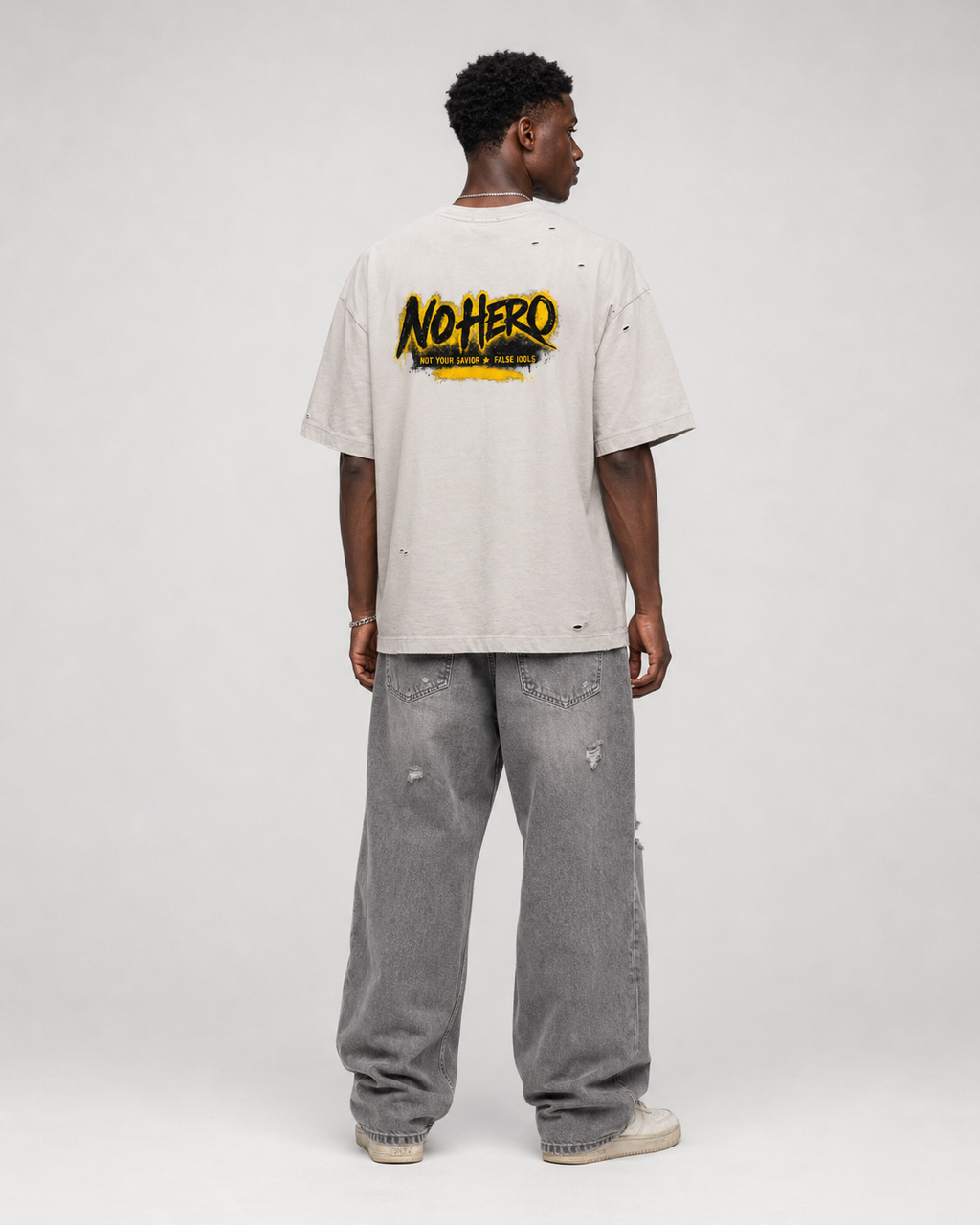 Vintage Washed Distressed Boxy Oversized T-Shirt