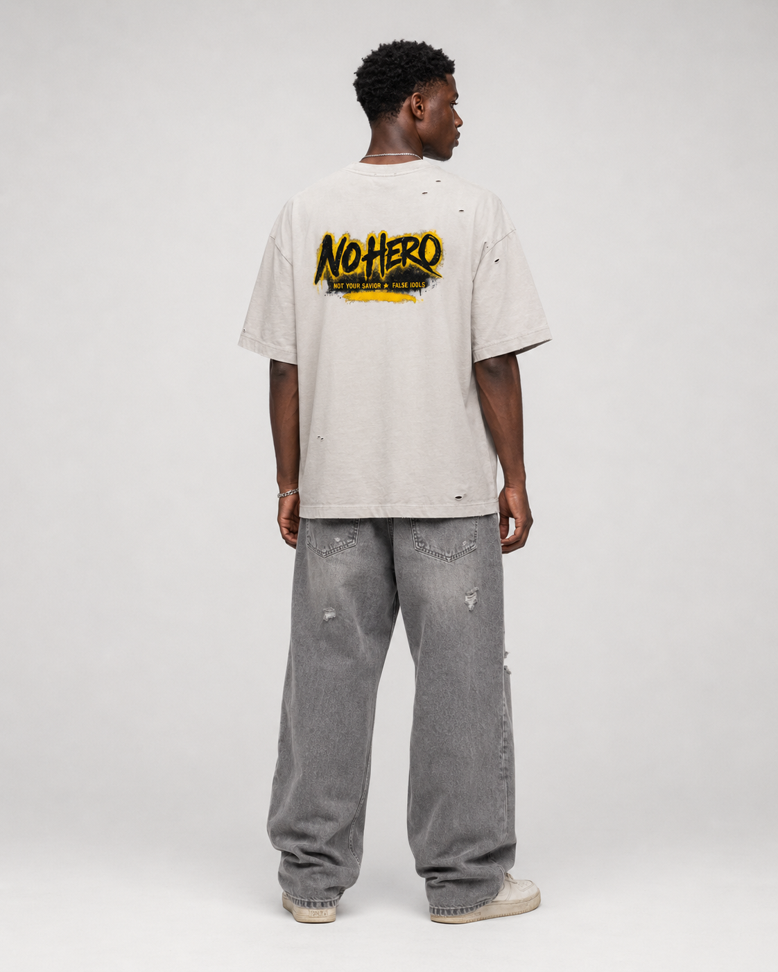 Vintage Washed Distressed Boxy Oversized T-Shirt
