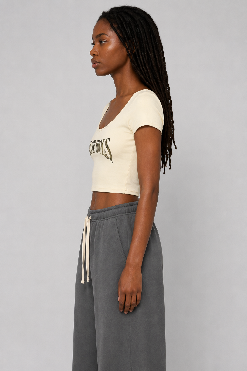 Women's Slim Cap Sleeve Crop T-Shirt