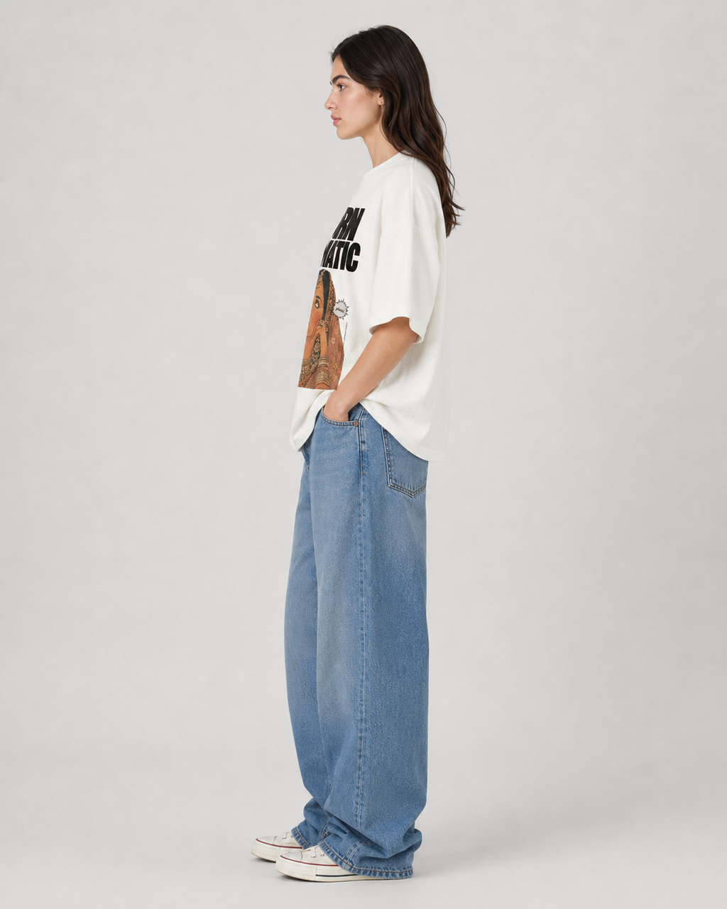 Textured Waffle Washed Boxy T-Shirt