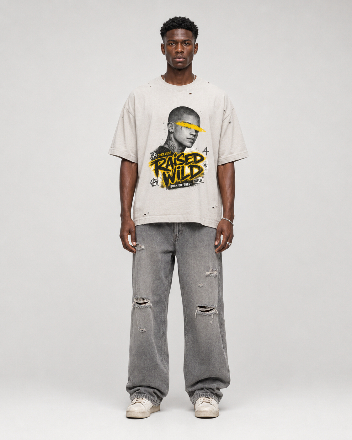 Vintage Washed Distressed Boxy Oversized T-Shirt